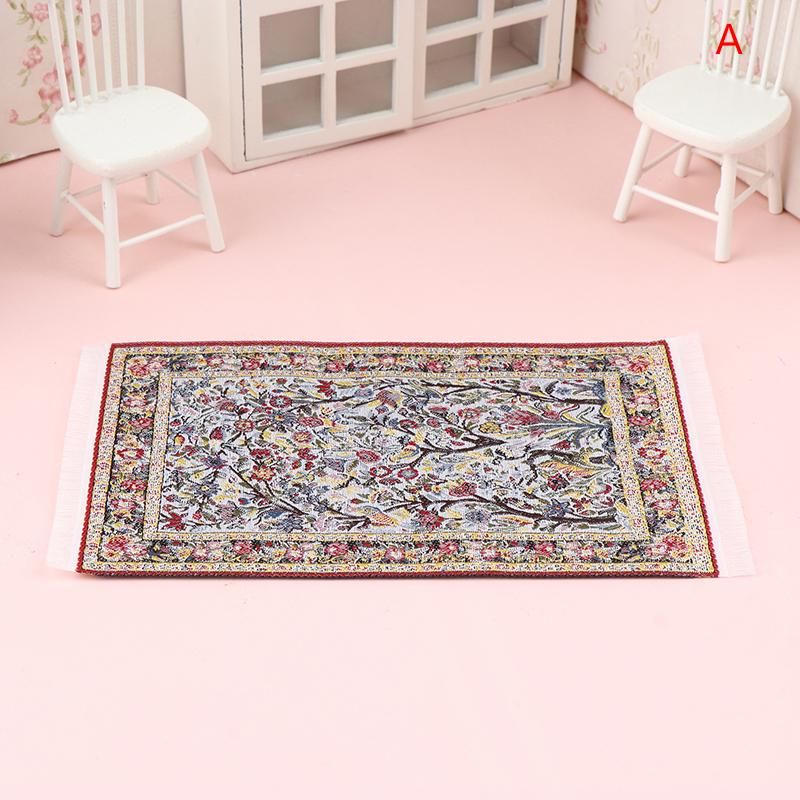 1:12 Миниатюрный кукольный домик, напольный коврик, напольный коврик, спальня, гостиная, модель, декор, игрушка, кукольный домик, аксессуары