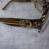Б/у солнцезащитные очки GUCCI архив y2k с переплетающимся логотипом очки gucci коричневые