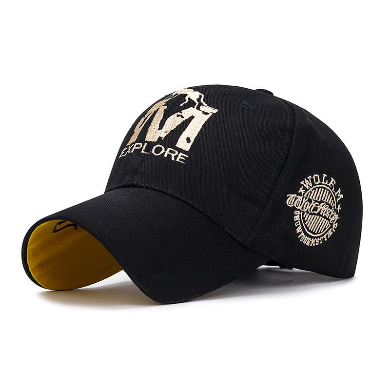 Embroidered M Wolf Baseball Cap Spring Casual Men's and Women's Sun Hat Youth Trendy and Versatile Hat