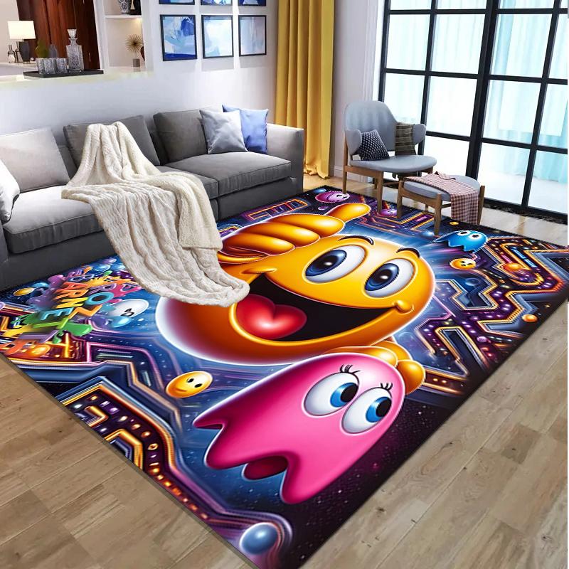 PAC Pattern Rug, Indoor/Outdoor Mat, for Picnic, Gameroom, Bedroom, Office, Living Room, Home Decor Carpet, Birthday Gift