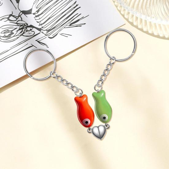 Керамические рыбки парные брелки магнитный ремешок в форме сердца парные подвески для телефона парные вещи подарки на день святого валентина