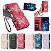 For Samsung Galaxy S22 S23 S24 S25 Edge FE Ultra Plus Case Flip Cover Leather Zipper Coin Purse Wallet Multi Card Slots Silicone Shell