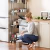 Commercial Ice Maker Machine, Freestanding Stainless Steel Ice Machine with Self-Cleaning, LCD Display, 45kg/24 Hours and 11kg Storage for Home