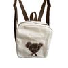 Trendy And Breathable Canvas Bear Character Preschool Backpack For Children