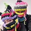 Зимние шапки-бини для взрослых, вязаная балаклава, шапка-бафф с защитой шеи, повседневная