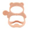 I&B Chewing Gum Adhesive Wrist Teether + Carrying Case, Teether + Case, Bear Beige Pink, 1 Piece, Korean Baby Products