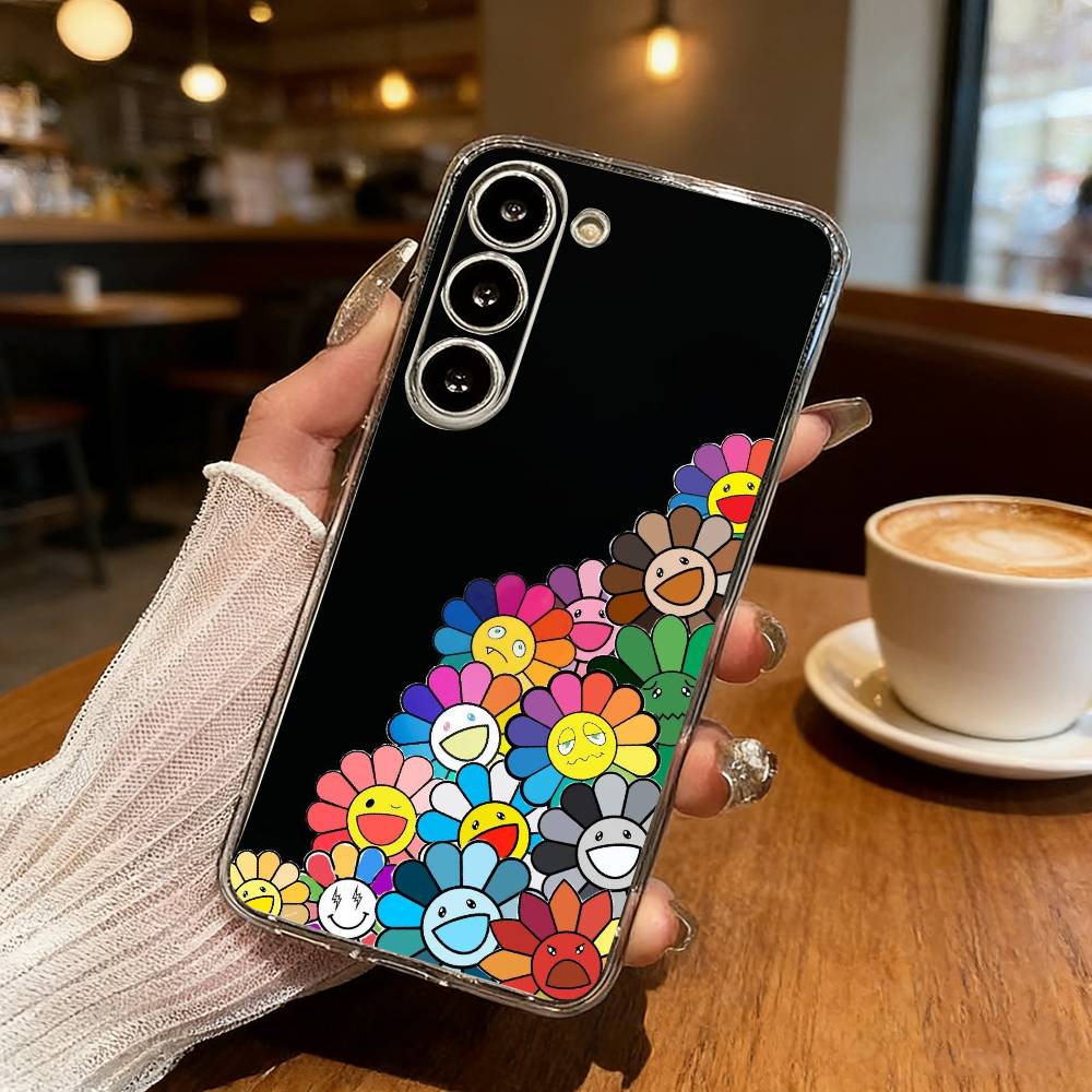 Яркий Поп-Тренд Чехол для Телефона с Рисунком M-MurakamiS Для Samsung Galaxy S24 S25 S23 S22 S21 Plus S24 S25 Прозрачный Чехол-Крышка