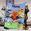 Personalized Custom Name Blanket - Anpanman Print Design,Blanket for Sofa,Bed,Travel,Camping - Soft and Warm, Great Gift