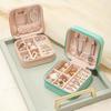 1Pc Travel Jewelry Box - Mini PU Leather Organizer for Rings, Earrings and Necklaces