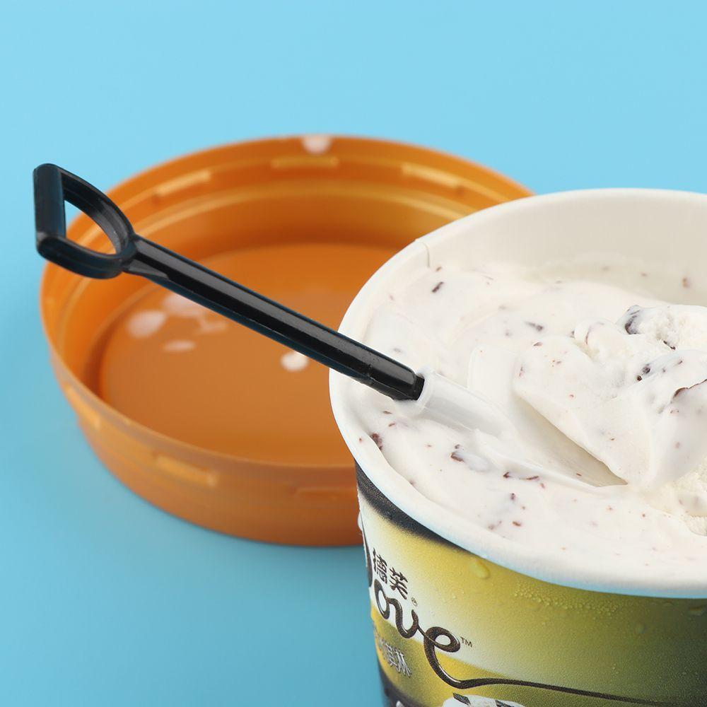 100 Pcs/lot Garden Disposable Party Cutlery Shovel Shape Cake Scoop Dessert Stick Ice Cream Spoon