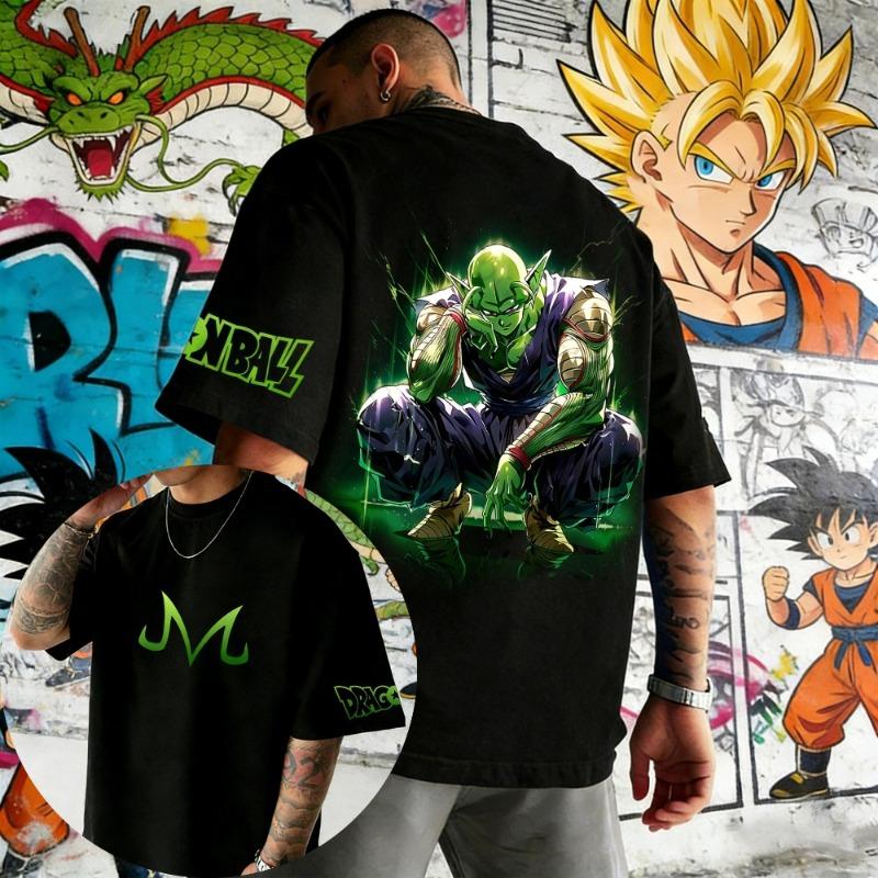 Oversized Cosplay Costume Dragon Ball Piccolo 2026 Summer New Product Harajuku Anime Printed Y2K Hip Hop Casual Unisex T-shirt