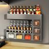 Wall-Mounted Metal Spice Rack with 6 Seasoning Boxes-Space-Saving Kitchen Organizer for Bottles,Jars,and Containers,for Kitchens