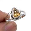 Natural Citrine Gemstone 925 Solid Sterling Silver Jewelry Ring Size 6.5 V5w71