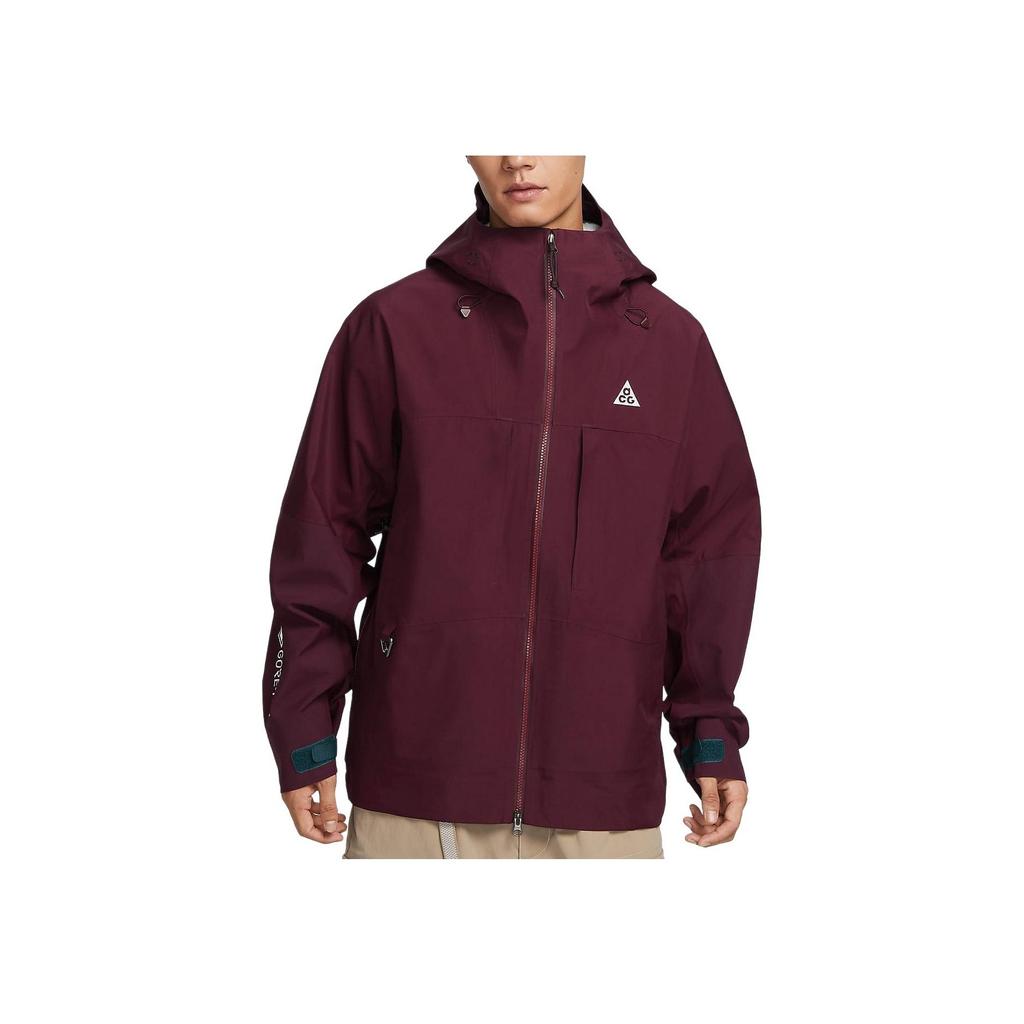 Nike Повседневная однотонная мужская куртка на молнии с капюшоном, верхняя одежда темно-бордового цвета DQ5772-681