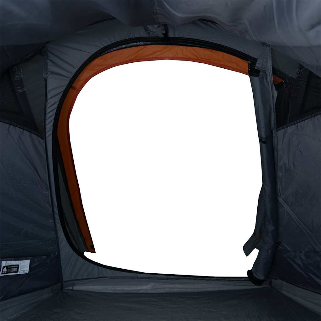 Tunnel Tent for 2 Persons Grey and Orange Waterproof