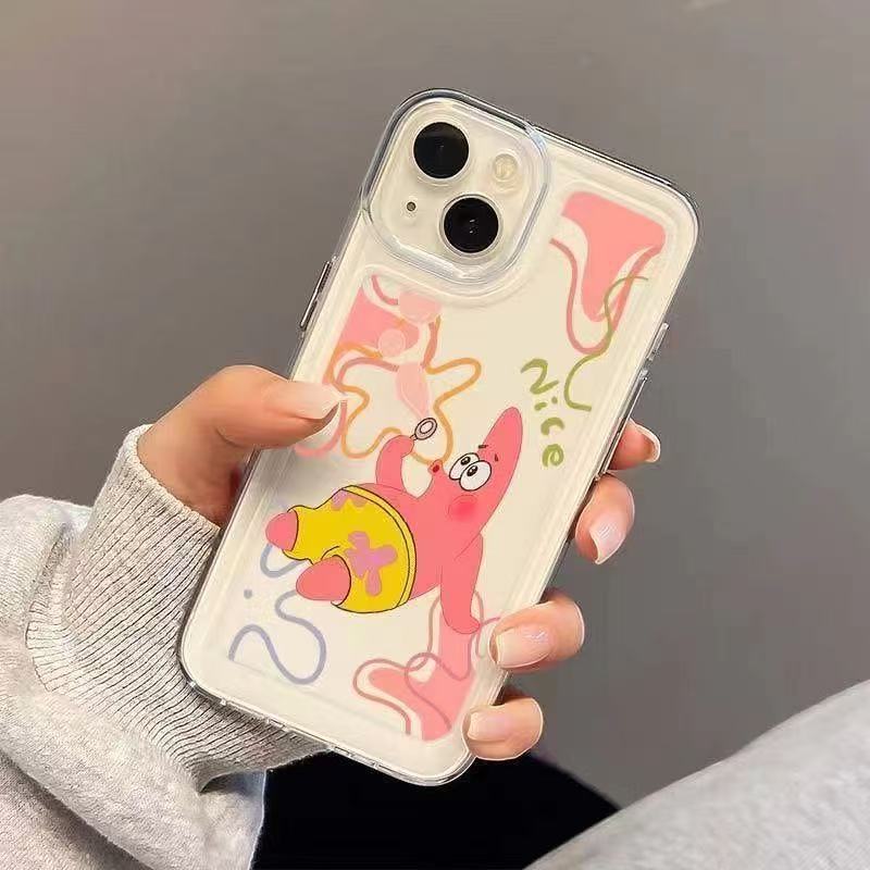 Новый мультфильм подходит для чехла для мобильного телефона iphone15promax, прозрачный Apple 16 противоударный 14pro импортный 13/12.