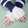 Double Layered Ruffled Lace Fake Sleeves Sweater Elastic Detachable Flared Cuffs Clothing Decoration Ornaments