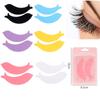 1 пара силиконовых многоразовых подушечек для ресниц в полоску для наращивания ресниц, гидрогелевые патчи под глаза, гель-патчи для глаз, инструменты для макияжа