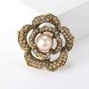 Высококачественный сплав горный хрусталь брошь в виде розы модный универсальный женский костюм пальто корсаж ювелирные изделия