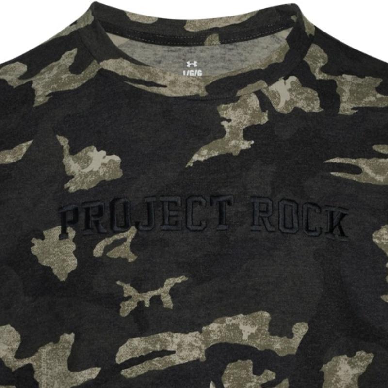Under Armour Project SS25 Rock Letter Loose Comfortable All-Over Print Crew Neck T-Shirt Men T-Shirts Quartz-Gray 1389976-251