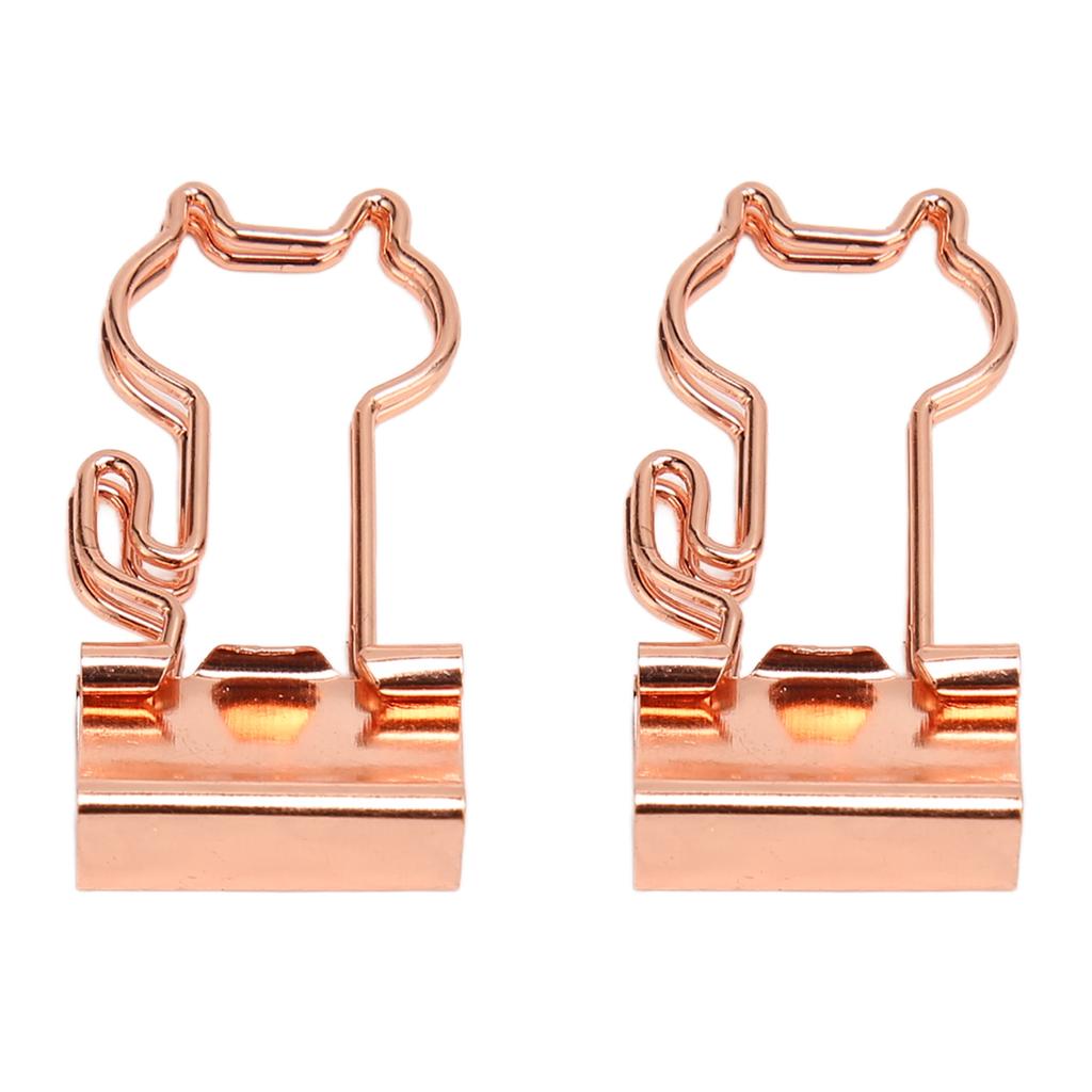 100 шт. Металлические полые зажимы в форме кошки, золотые маленькие зажимы для офисных документов, сертификаты