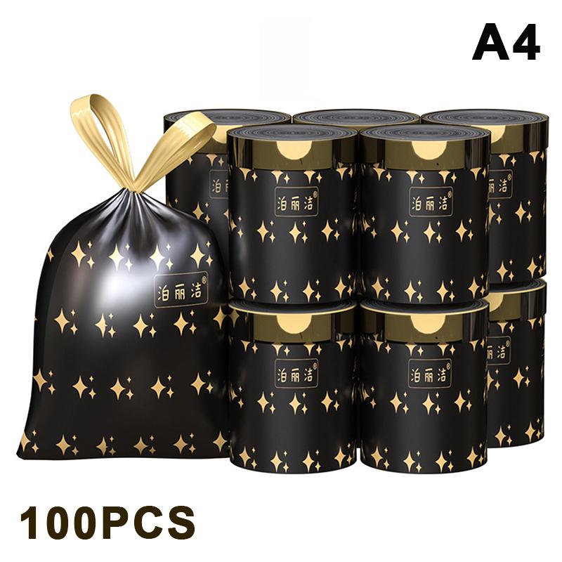 15/100 шт кухонные бытовые мусорные мешки на шнурке, мусорные мешки на шнурке 4 галлона прочные мусорные мешки на шнурке