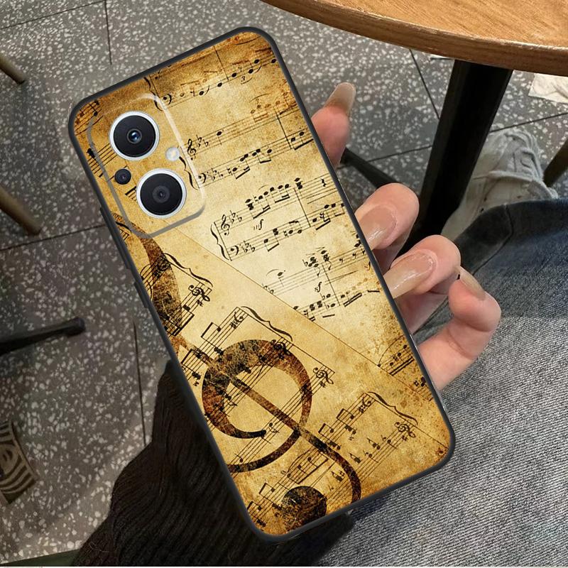 Ноты для OPPO Reno 10 11 12 13 14 Pro 7 8 Lite 8T 11F 12F 13F 14F OPPO Find X8 X9 X5 X6 Pro Чехол