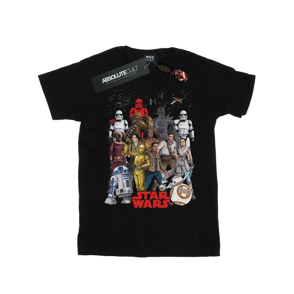 STAR WARS Mens The Rise Of Skywalker Character Collage T-Shirt