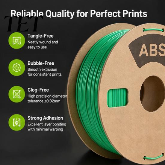 ABS Filament Roll 3D Printer 1.75mm, High Precision Impact Strong Heat Resistant Toughness Filament, for Fit Most FDM Printers