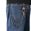 Trendy Cool Men's and Women's Trousers, Personalized Punk Hip-hop Hip-hop Denim Waist Chain, Fashionable Versatile Metal Pants Accessories