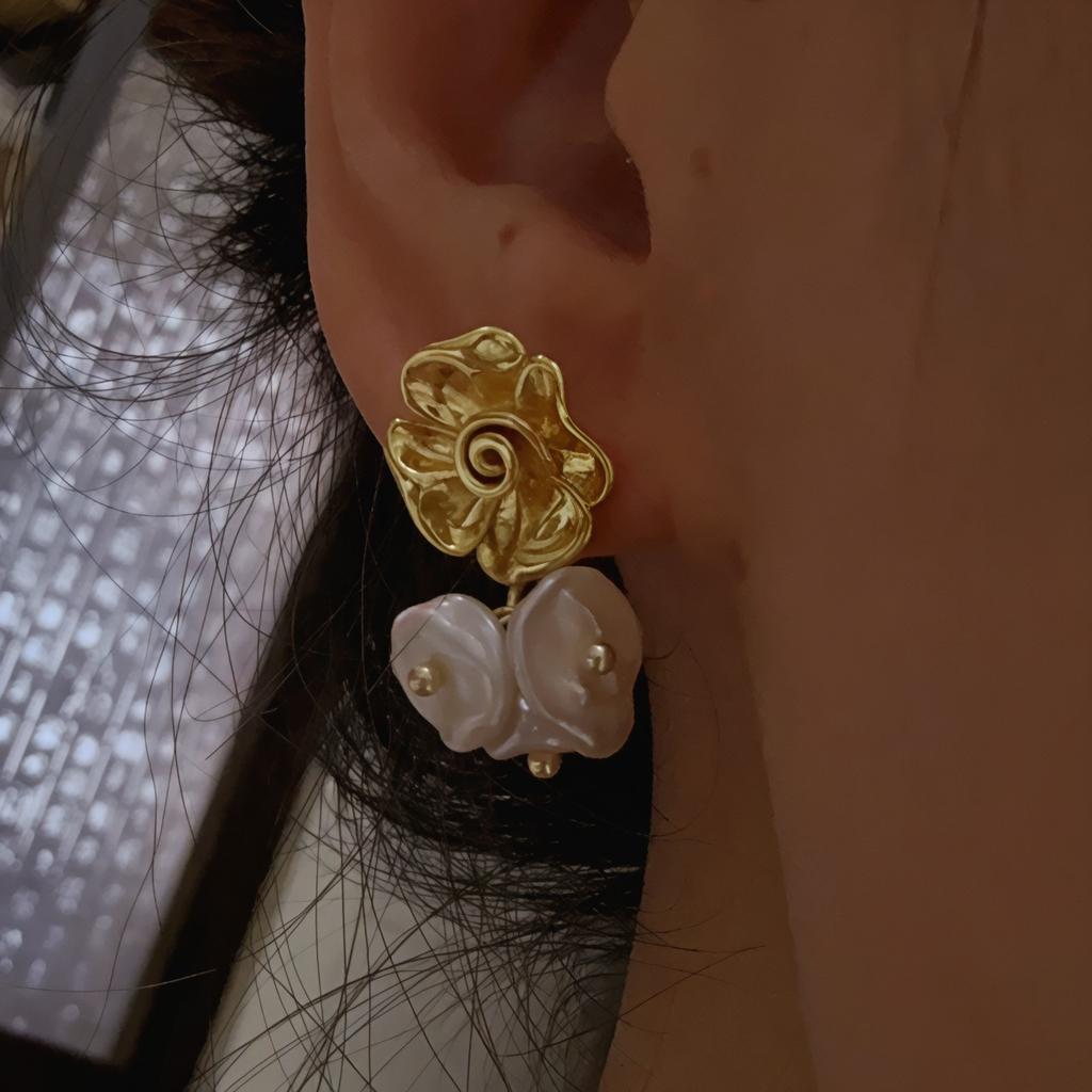 Серьги из серебра 925 пробы, изысканные, женские, с натуральными жемчужинами Кеши, разноцветные, пресноводные, барочные, неправильной формы
