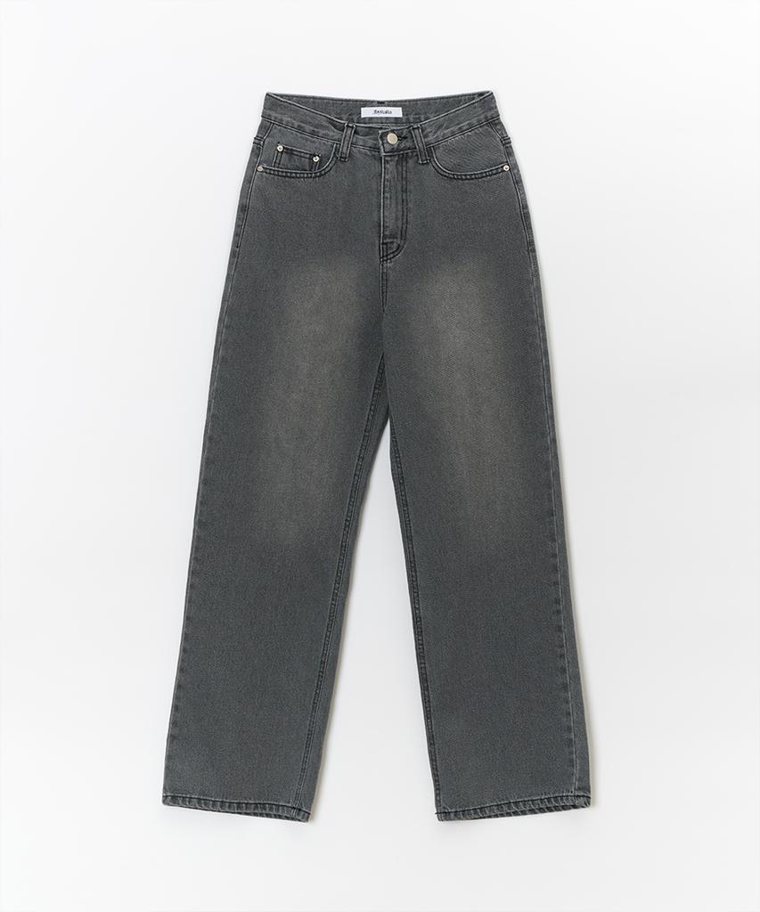 JBYRARA Normal Wash Straight Fit Denim Pants_Deep Gray
