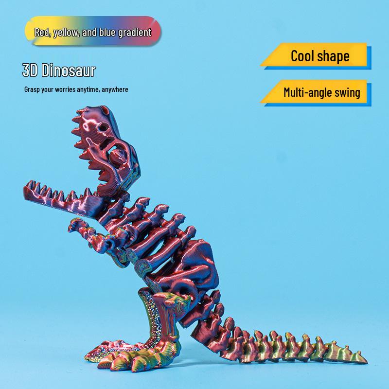 Игрушка Яйцо Череп Ти-Рекса с Шелковым Градиентом, Напечатанная на 3D-принтере, для Детей, Домашний Декор