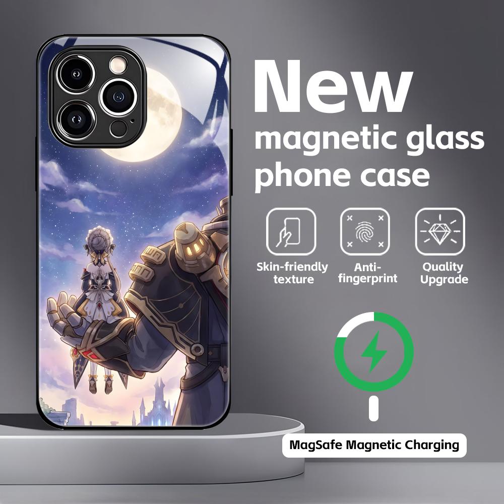 genshin impact Sandrone  Phone Case For iPhone17 16 15 14 13 12 11 X XR XS 8 Plus Mini Pro Max Glass Magnetic Case