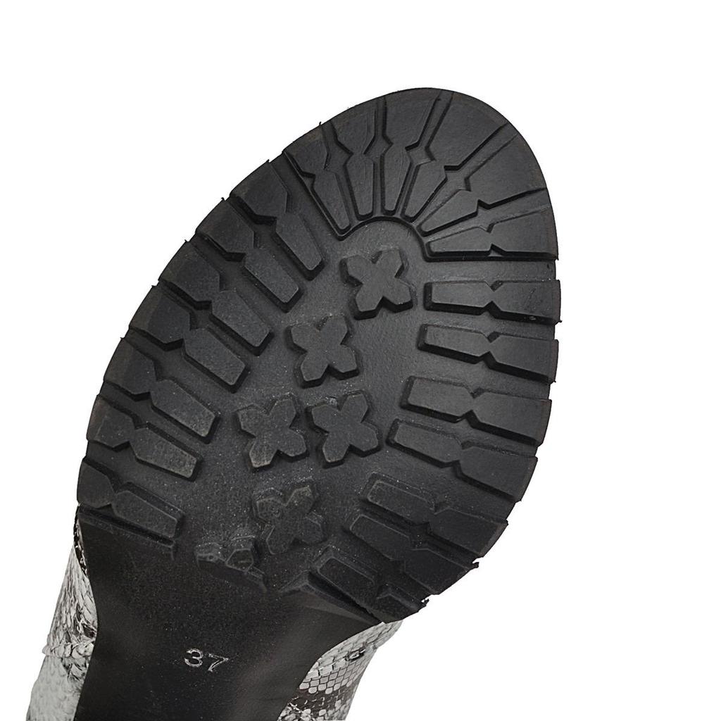 Q/Women's High Heel Boots Sexy Snake Skin Pattern Thick Heel Women's Boots Autumn and Winter New Large Size Boots