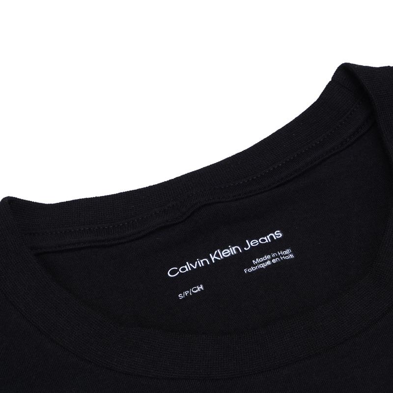 Calvin Klein Футболка с коротким рукавом и круглым вырезом с буквенным принтом, мужские топы 40DC816-010