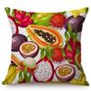 Tropical Fruit Avocado Papaya Pattern Cotton Linen Bed Cushion Cover Modern Home Decorative Chair Sofa Throw Pillow Case 45X45Cm