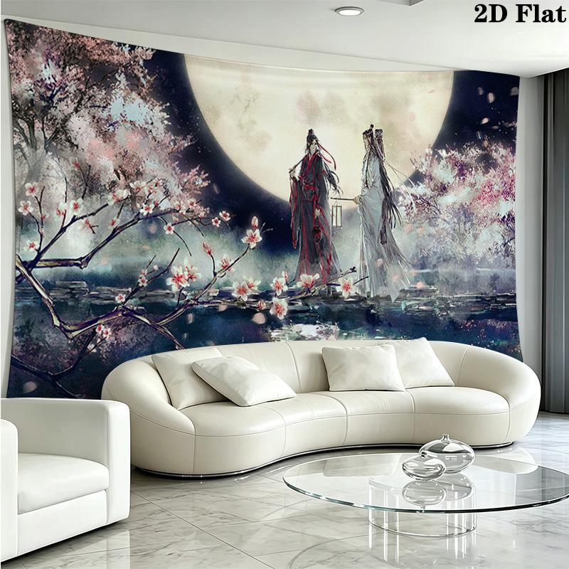 Mo Dao Zu Shi Wall Tapestry Aesthetic Wall Hanging Printed Fabric Blanket Decorative Tapestries for Bedroom Living Room Home Decor