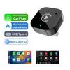 2-в-1 Беспроводной адаптер CarPlay Android Auto Автоматическое подключение USB Car Play Универсальная интеллектуальная система AI Smart Box для всех автомобилей