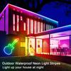 RGB Неоновая светодиодная лента, 15 метров - 900 светодиодов, Для помещений и улицы, Неоновая светодиодная гирлянда, Управление через приложение/пульт ДУ, IP65 Водонепроницаемая