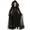 Transparent Mesh Ghost Cloak Dress Up Hooded Cloak Funny Women Halloween Costume  Cosplay