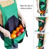 Outdoor Picking Large Pocket Apron Gardening Quick Release Harvesting Apron Backpack Tools Apron Water Pipe Picking Bag