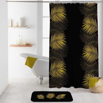 Шторка для душа - DOUCEUR D'INTERIEUR - Orbella - 180 x 200 см - Полиэстер - Черный принт
