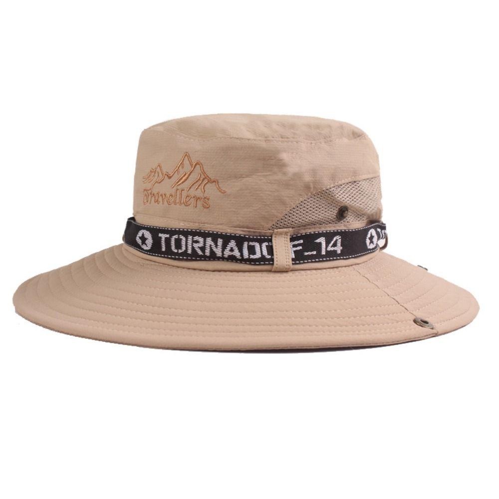 Fishing Camping Hiking Sombrero Summer Wide Brim Bucket Hat Sun Hat UV Protection Cap