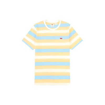 Мужская футболка Levis с цветными блоками, полосатая, с коротким рукавом и круглым вырезом, 56605-0071