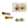 1/2Pcs Universal Pin Socket Female Socket Mmcx Pure Copper Gold Plated Built-In Hreaded Nut Holder Headphone Plug