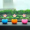 1PC Car Ornament Cartoon Car Jewelry Car Solar Swing Sunflower Plastic Decoration Car Supplies Female