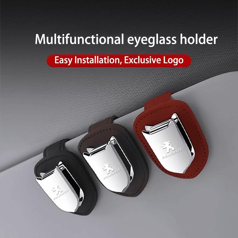 Car Glasses Clip Sun Visor Auto Eyeglasses Holder Cards For Peugeot 408 308 5008 208 2008 3008 Landtrek Rifter 508 108 Valve cap