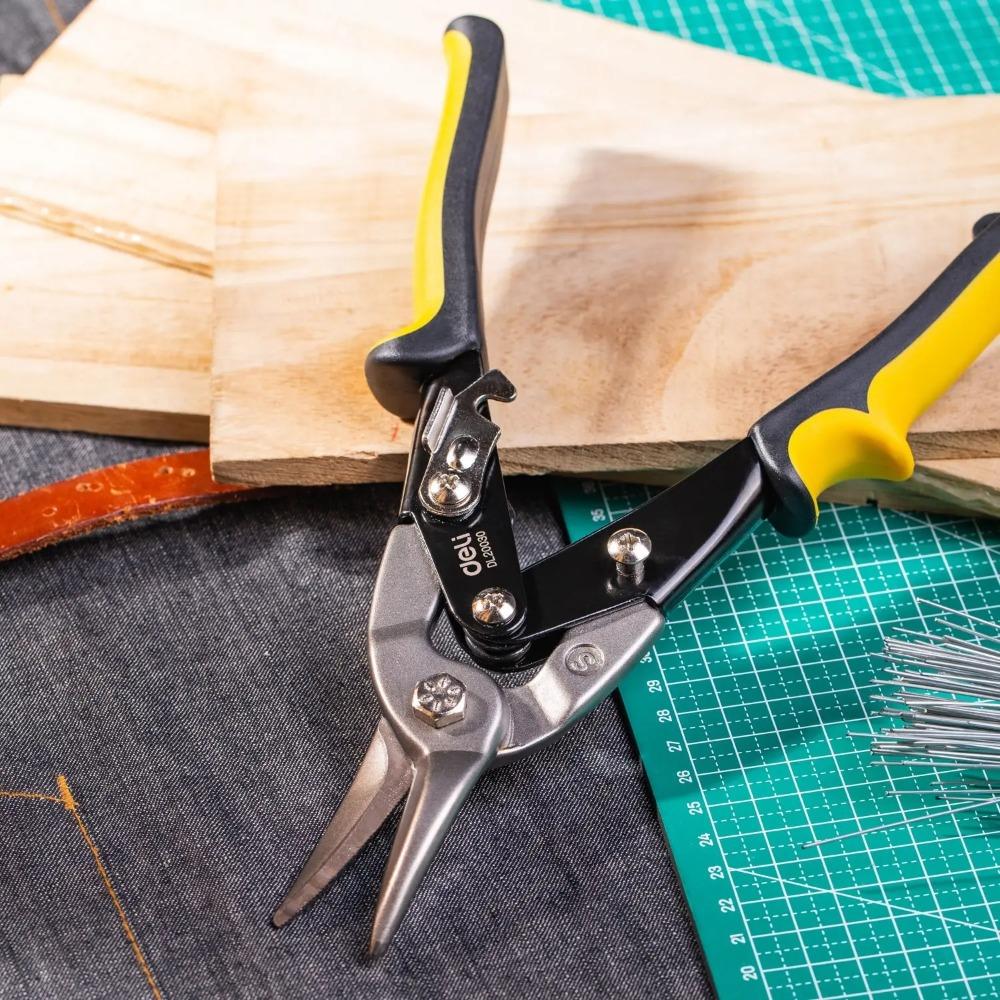 Многофункциональные ножницы для резки листового металла Deli, авиационные ножницы, прямой резак, промышленный профессиональный ручной инструмент