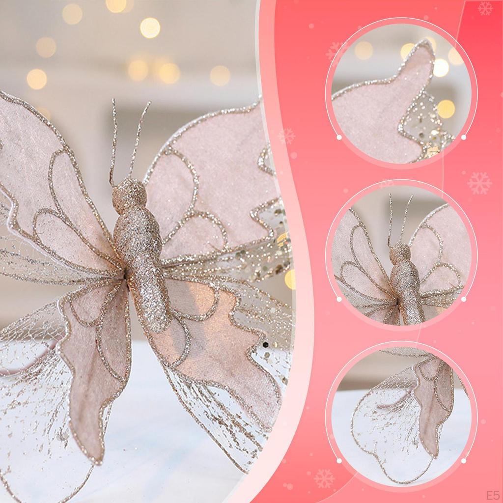 Искусственный фон с бабочками Рождественская елка Подвесное украшение Ремесло Декор Украшение для дома День рождения